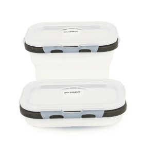 GLIDER S20 White Bento Premium Lunch Box & Food Storage Container - Large
