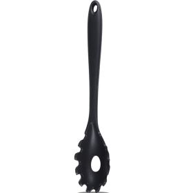 Silicone Pasta Fork Non-Stick Spaghetti Server Pasta Server Dishwasher Safe Stain Resistant Heat Resistant Cooking Utensils (Color: black)